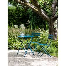 I bought a home late last year and didn't have any patio furniture whatsoever. Garden Trading Rive Droite Bistro Set Small Teal Black By Design