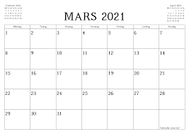 Tomt namn och med semester. Utskrivbara Kalendrar Och Planerare Mars 2021 A4 A3 Till Pdf Och Png 7calendar