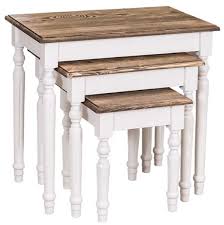 Dining sets up to 4 seats. Casa Padrino Country Style Side Table Set Of 3 White Brown Country Style Solid Wood Furniture