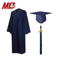 China Wholesale Navy High School Graduation Cap Gown Tassel