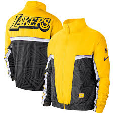 Black And Gold Nike Jacket Men S Los Angeles Lakers Nike Black Gold City Edition 2 0 Courtside Full Zip Jacket In 2020 Black Nikes Zip Jackets Jackets