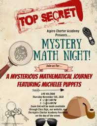 Join Us For Mystery Math Night Tonight Aspire Charter Academyaspire Charter Academy