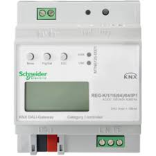 Low current leds can be controlled • inputs can be reconfigured to outputs with configurable flash and pulse function • colour coding of wiring pairs • grooves on side of housing for switch/push button clamps. Mtn6725 0001 Knx Dali Gateway Reg K 1 16 64 64 Ip1 Schneider Electric Global