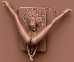 STL file CONTEMPORARY NAUGHTIES ART - BONDAGE WOMAN 🎨・3D printing idea to  download・Cults