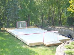 This Would So Much Easier Synthetic Ice Backyard Rink Backyard Hockey Rink Backyard Ice Rink