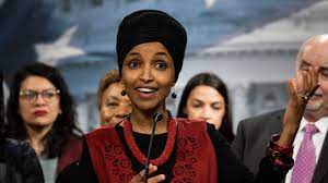 Ilhan omar, one of the first female muslim members of congress, wears her hijab on the house floor. Ilhan Omar Is Clowning Donald Trump With Send Her Back To Congress Re Election Campaign Slogan Teen Vogue