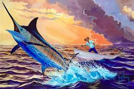 Old Man And The Sea Guy Harvey Guy Harvey Art Sea Life Art Art