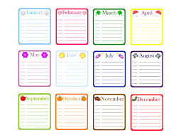 birthday calendar template for classroom calendars