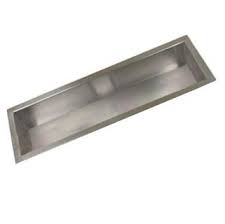 inset trough sinks in stainless steel