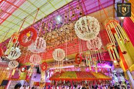 Navratri Decoration Of Flowers And Lights At Jhandewalan Temple Wedding Design Decoration Wedding Planner Tent
