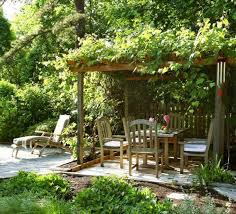 Pergola Bepflanzen Weintraube Sonnenschutz Sitzecken Garten Garten Gartengestaltung