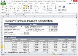 Excel Payment Schedule Template Beautiful Bi Weekly Mortgage Payment Amortization Templ In 2020 Mortgage Amortization Calculator Mortgage Amortization Mortgage Payment