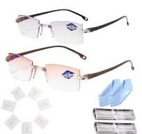Paquete de 2 lentes de lectura inteligentes de doble enfoque de zafiro de  alta dureza anti luz azul (+1.5)