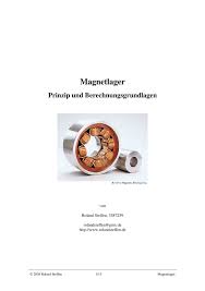 Magnetlager, Prinzip und Berechnungsgrundlagen
