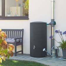 Regentonne Anthrazit Novara 285 Liter Regentonne Anthrazit Regentonne Regenwassertonne