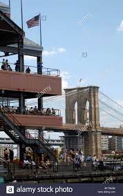 Pier 17 of South Street Seaport in New York and the Brooklyn Bridge Stock  Photo - Alamy