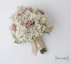Bridal Bouquet Rustic Bouquet Dusty Rose Bouquet Baby S Breath Wedding Bouquet Sil Simple Wedding Bouquets Flower Bouquet Wedding Romantic Wedding Flowers