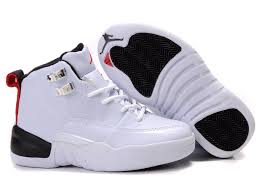Black And White Jordan 12s Children Air Jordan 12 White Side Black Sole Shoes Jordan Shoes Retro Air Jordans Kids Jordans