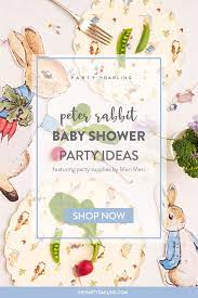 Peter Rabbit Baby Shower Party Ideas Peter Rabbit Birthday Party Supplies Rabbit Baby Shower Spring Baby Shower Peter Rabbit Birthday