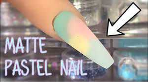 Love having acrylic nails and want to try your hand at doing them yourself? Matte Pastel Nail Acrylic Nail Art Nail Sugar Youtube