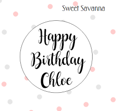 Get a custom full name video here! Custom Fondant Stamp Happy Birthday Chloe Sweet Savanna Cookie Cutters