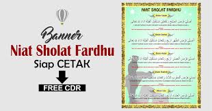 Sholat fardhu atau sholat wajib di laksanakan sesuai dengan waktu yang sudah di tentukan. Banner Niat Sholat 5 Waktu Format Coreldraw Free Cdr Siap Cetak Tutoriduan Com