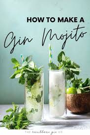 Gin Mojito Recipe Caribbean Style Blue Light Caribbean Gin Recipe In 2020 Gin Mojito Recipe Mojito Recipe Gin Recipes