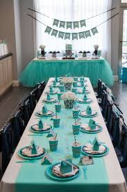 A Very Breakfast At Tiffany S Bridal Shower Wedding Shower Brunch Decorations Tiffany Birthday Party Tiffany Party