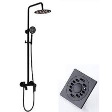 206 24 Faucet Set Rain Shower Handshower Included Black Shower System Two Holesbath Taps Shower Systems Shower Faucet Black Shower Faucet