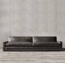 Rh 39 S Maxwell Leather Sofa Maxwell Amp 39 S Streamlined Design Features A Low Back And Wide Squared Off Leather Sofa Modern Leather Sofa Best Leather Sofa