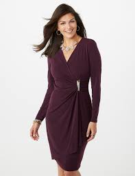 Hardware Wrap Dress Dressbarn Wrap Dress Dresses Special Occasion Dresses