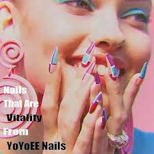 YoYoee Fake Nails Short Amber Press