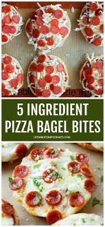 Pizza Bagel Bites 5 Ingredients Life Made Simple Recipe In 2020 Pizza Bagels Bagel Bites Pizza Bites
