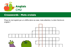 Mots Croises En Anglais Sur Le Theme Des Legumes