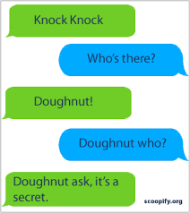 So with that in mind, we've rounded up some nsfw knock knock jokes that are just bad enough to not be ok at work, but dirty enough to make your raunchiest friend giggle. Best Knock Knock Jokes Pick Up Lines And Humor Funny Jokes For Kids Funny Knock Knock Jokes Knock Knock Jokes