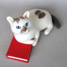 喵 超可愛 真的一樣 日本手製羊毛氈貓喵 香港unwire hk needle felted cat felt cat cats