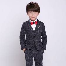 Charcoal Wedding Tuxedo For Boys Wedding Dress Kids Blazer Suit 3 Piece Formal Suit Boys Clothes In Suits Wedding Dresses For Kids Kids Dress Charcoal Wedding