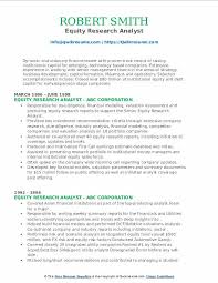 This is also a job where they have written traditional reports in pdfs, presentations in ppt and used. Equity Research Analyst Resume Samples Qwikresume