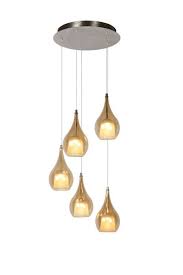 Limited time sale easy return. 5 Light Pendant Led Glass 5x5w Myplanetled