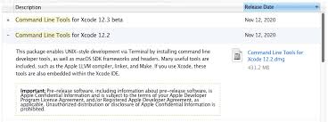 Installing Command Line Developer Tools For Xcode 12 2 Stack Overflow