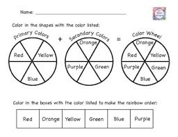 A fun printable esl word snake worksheet for kids to study and learn colors vocabulary. Color Wheel Worksheet Teachers Pay Teachers