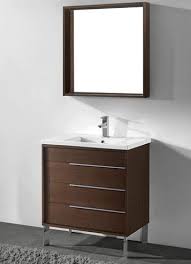 Milano 30 Inch Modern Walnut Bathroom Vanities Bathroom Vanity Modern White Bathroom White Vanity Bathroom