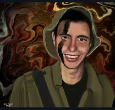 ציור לזכרו של סגן הדר גולדין לוחם גבעתי שגופתו הוחזרה אתמול ע"י החמאס אחרי  למעלה מ-11 שנה. השם יקום דמו. צייר בנימין גד נינאי BGN