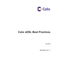 calix xdsl best practices manualzz com