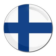 The flag features a blue cross on a white background. Finland Flag 77mm Runder Kompakter Spiegel Amazon De Beauty