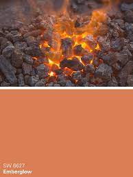 Emberglow Sw 6627 Orange Paint Color Sherwin Williams Orange Paint Colors Paint Colors For Living Room Kitchen Paint