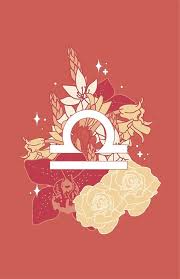Libra Flowers Warm By Venusandmoon Redbubble Libra Flower Libra Art Dark Background Wallpaper