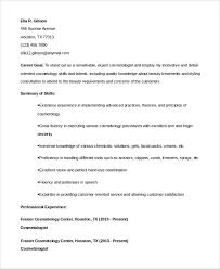 sample cosmetology resume templates in