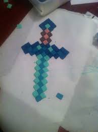 Count 3 blocks in the south direction (+ z axis) dig down to diamond level and find diamonds. Fondant Minecraft Diamond Sword Minecraft Cookies Minecraft Birthday Minecraft Cake