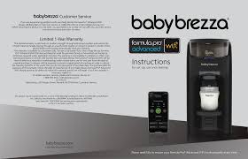 Baby Brezza Formula Pro Advanced Wifi Instructions For Set Up Use And Cleaning Manualzz